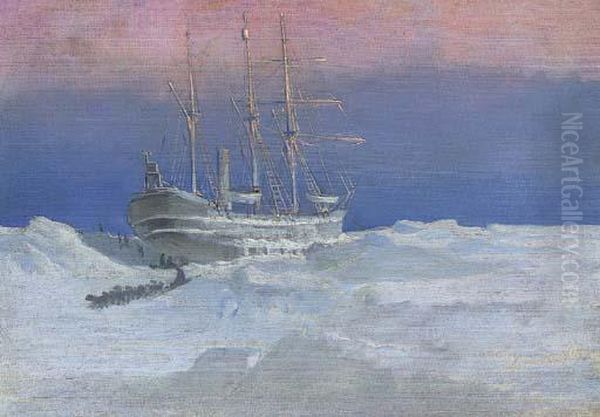 S.y. Endurance Ice-bound In The Weddell Sea Oil Painting by George Marston