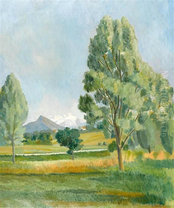 The Mont-blanc And The Mole Oil Painting by Eugene Louis Martin