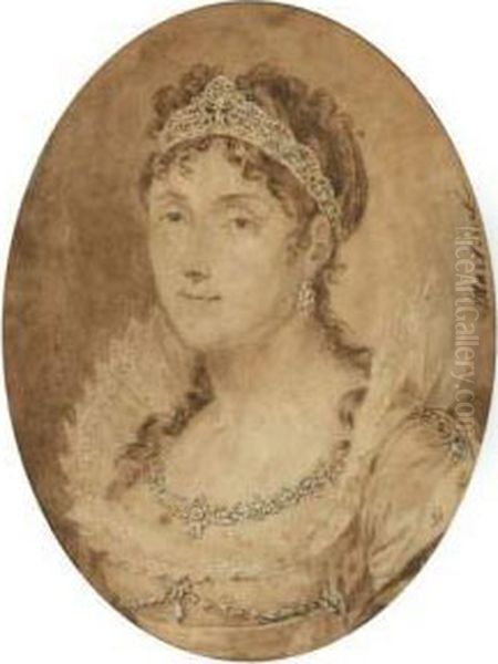 Portrait De L'imperatrice Josephine Oil Painting by Achille-Louis Martinet