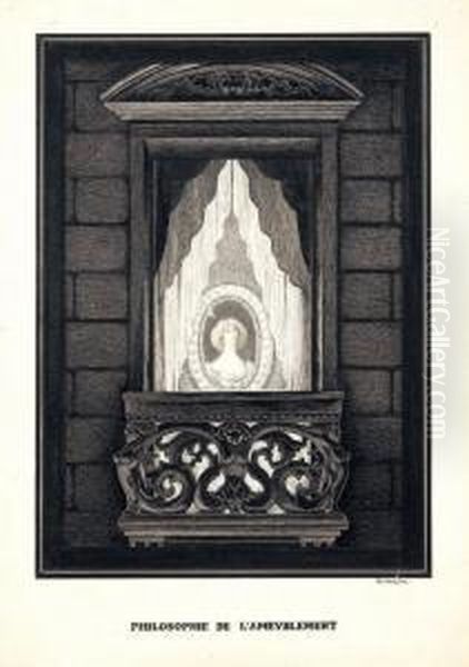 Filosofia Dell'appartamento Oil Painting by Alberto Martini