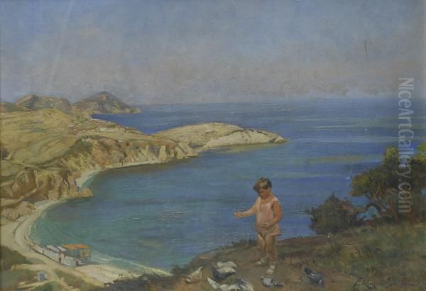 Isola D'elba Oil Painting by Filippo Martori Savini
