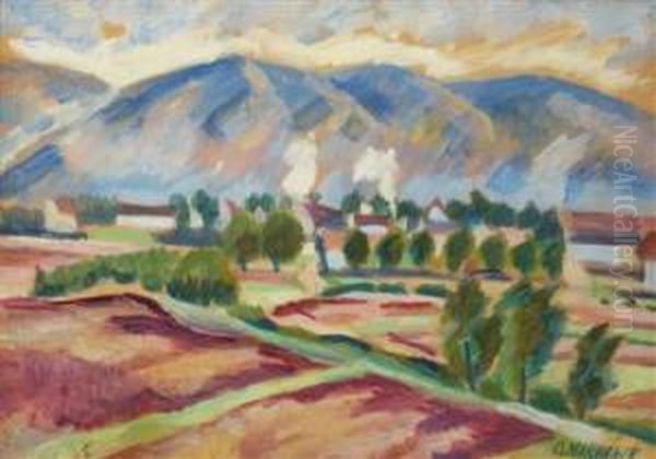 A Landscape Oil Painting by Otakar Marvanek