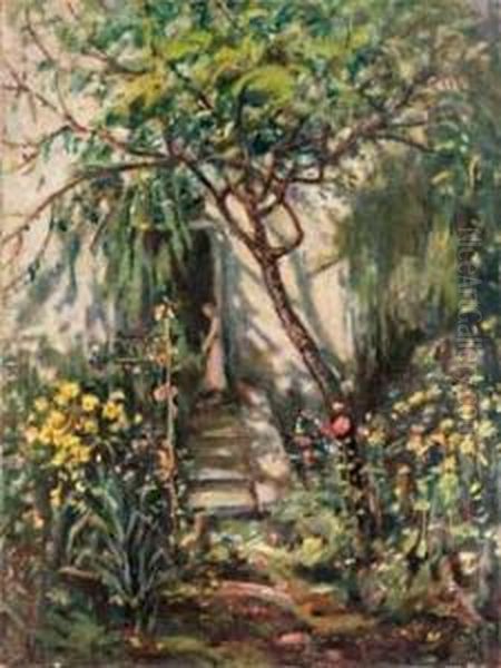 Giardino Milanese Oil Painting by Giuseppe Mascarini
