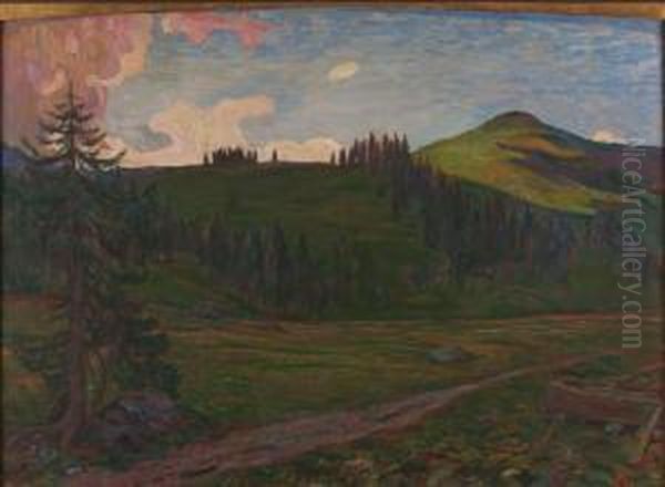 Paesaggio Montano Oil Painting by Giuseppe Mascarini