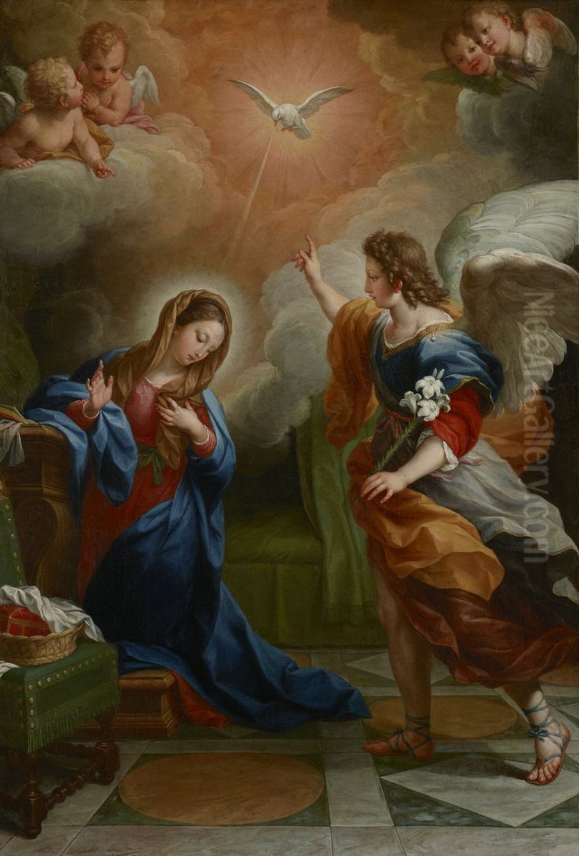 The Annunciation Oil Painting by Agostino Masucci
