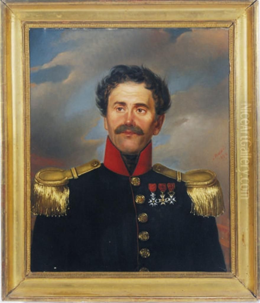 Portrait Of A General Oil Painting by Emmanuel Masse