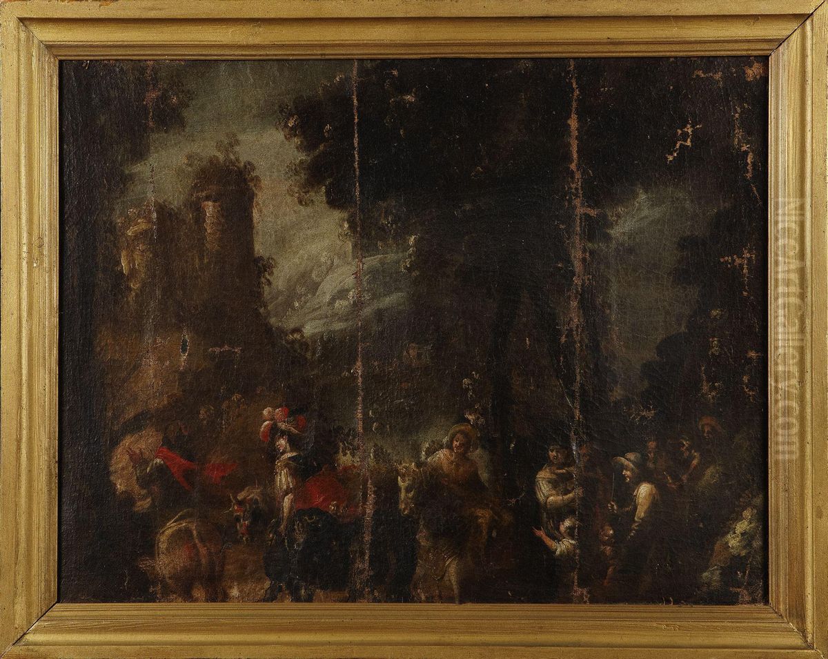 Figurscen Oil Painting by Aldre Mastare