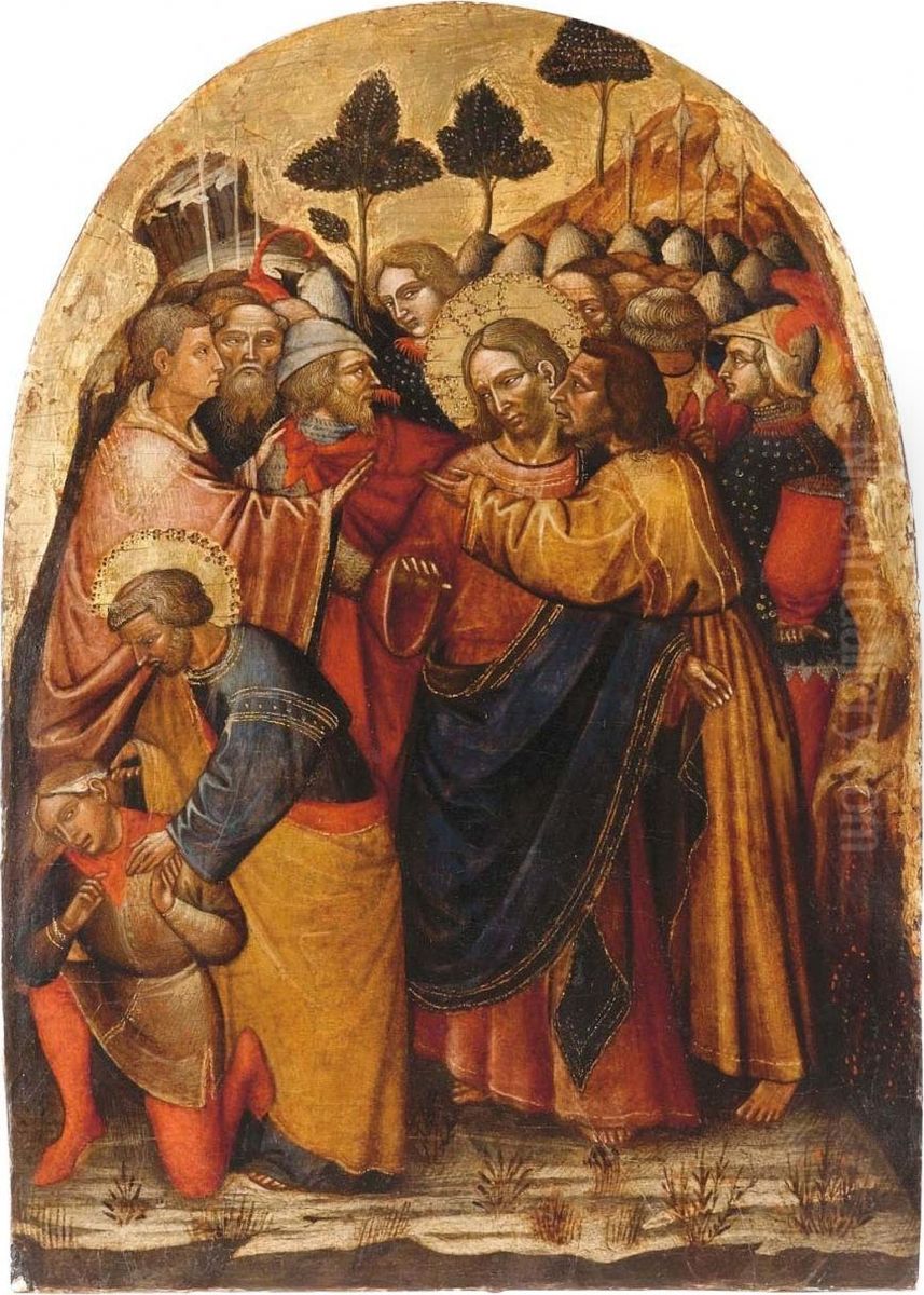 La Cattura Di Cristo Tempera E Oro Su Tavola Oil Painting by Master Of The Giovanelli Madonna