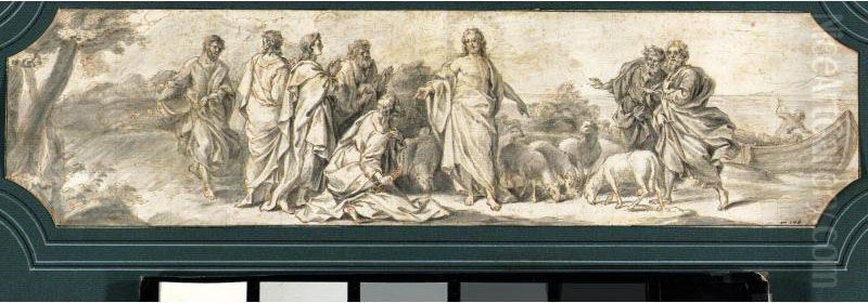 The Calling Of St. Peter Oil Painting by Agostino Masucco Masucci