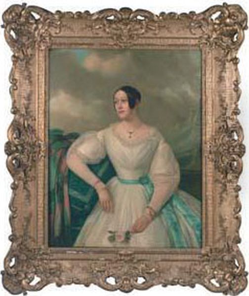 Portrait De Madame Casimir Perier Oil Painting by Charles Paulin Fr. Matet