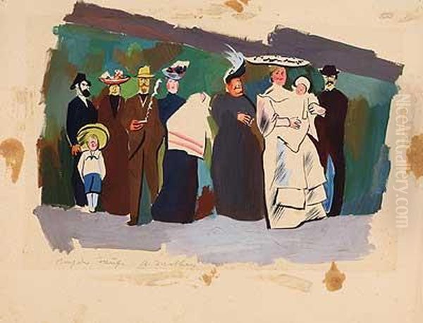 Nach Der Taufe Oil Painting by Arvid Mather