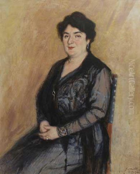 Retrato De Dama Oil Painting by Segundo Matilla