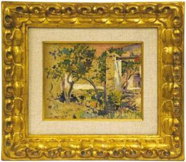 Jardin Con Pozo Oil Painting by Segundo Matilla