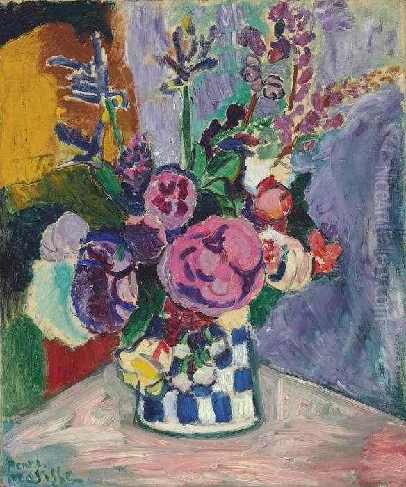 Les Pivoines Oil Painting by Henri Matisse
