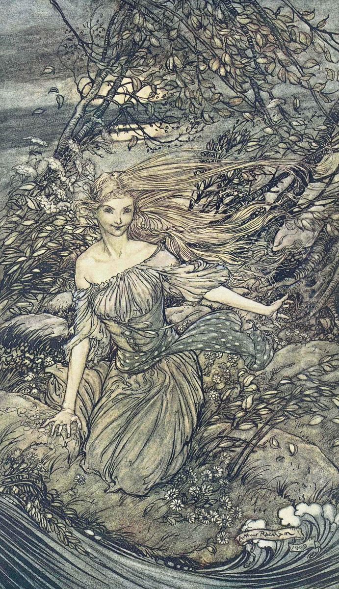 Undine Oil Painting by Johann Friedrich Matthai