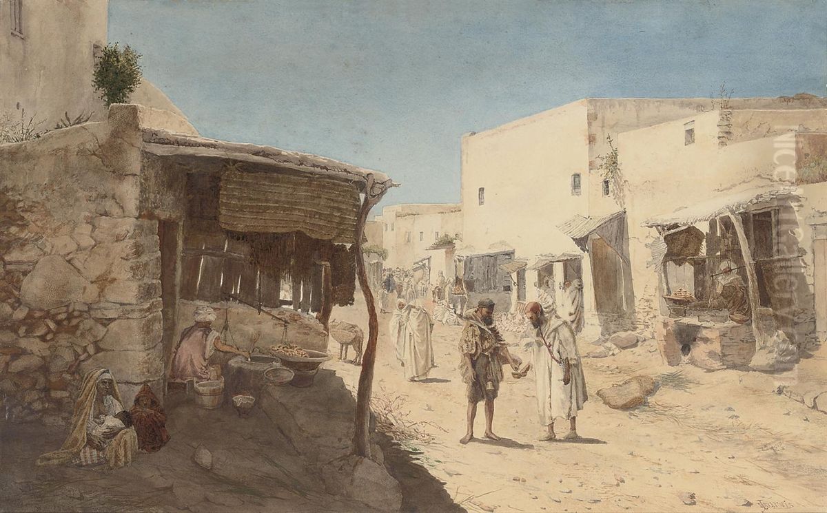 Market Day, Safi Oil Painting by Jarvis Matthew