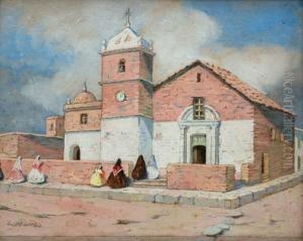 Dia De Oracion Oil Painting by Leonie Matthis