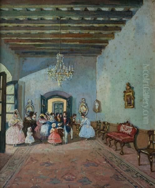 Escena Interior Oil Painting by Leonie Matthis