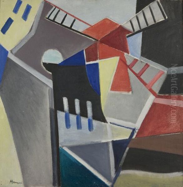 Mulino A Vento Oil Painting by Concetto Maugeri