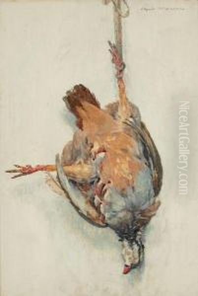 Une Nature Morte De Perdrix Oil Painting by Edgard Maxence