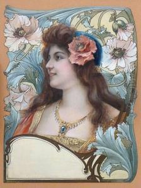 Projet D'affiche Oil Painting by Edgard Maxence