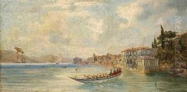 Kuste Bei Constantinopel Oil Painting by Auguste Etienne Francois Mayer