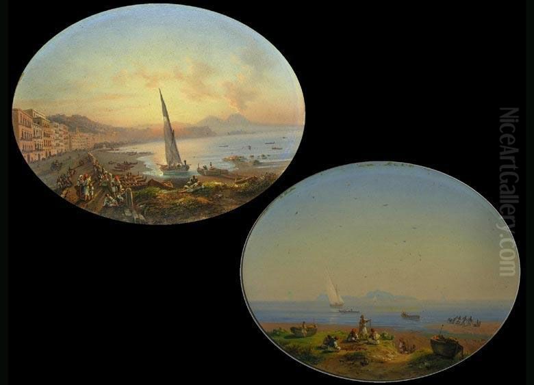 Gemaldepaar Oil Painting by Auguste Etienne Francois Mayer