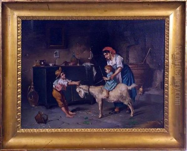Giochi Di Bimbi Oil Painting by Federico Mazzotta
