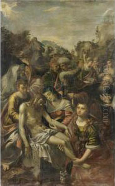 Pieta Oil Painting by Giuseppe Mazzuoli