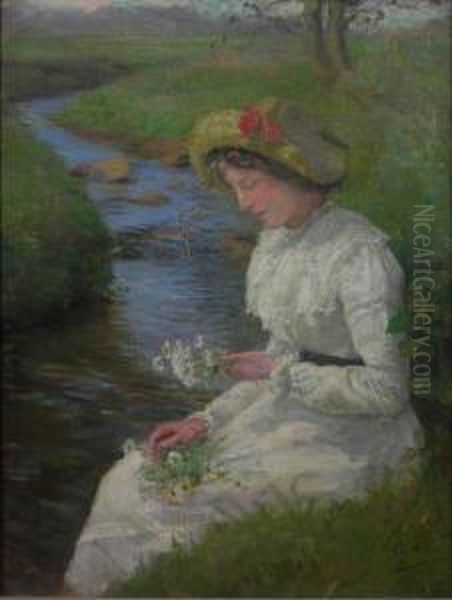A Posy Of Daisies Oil Painting by John Mcghie