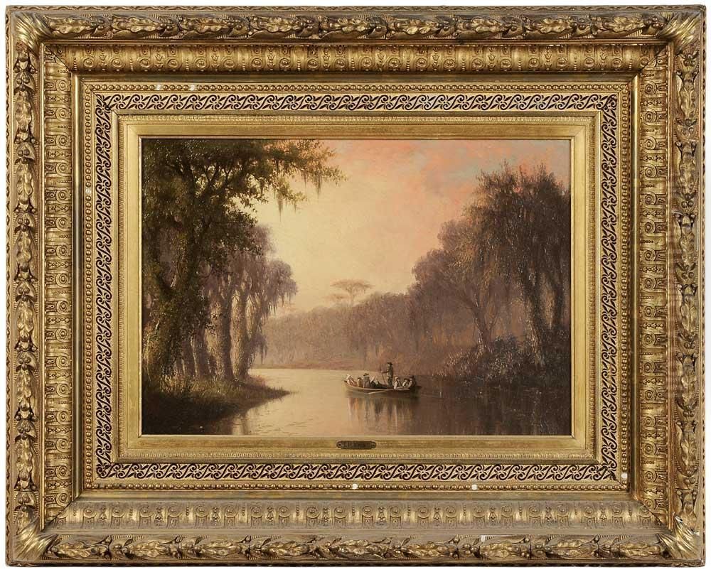 Evangeline-bayou Teche Oil Painting by Joseph Rusling Meeker