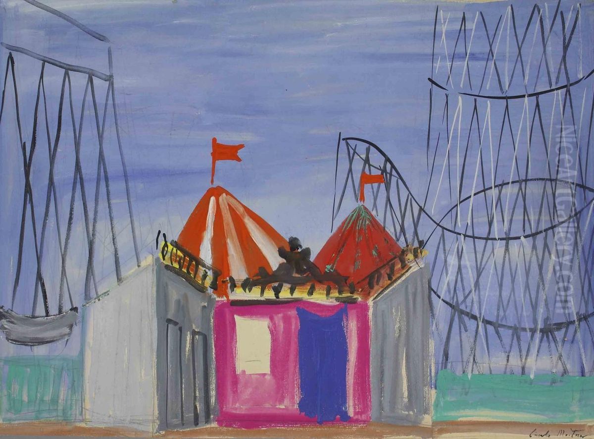 Zirkuszelt Oil Painting by Laszlo Meitner