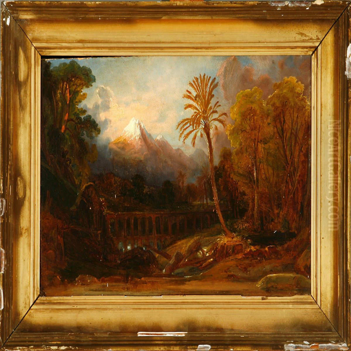 Evening Atmosphere, Presumably In Elsasser, India Oil Painting by Fritz Sigfred Georg Melbye