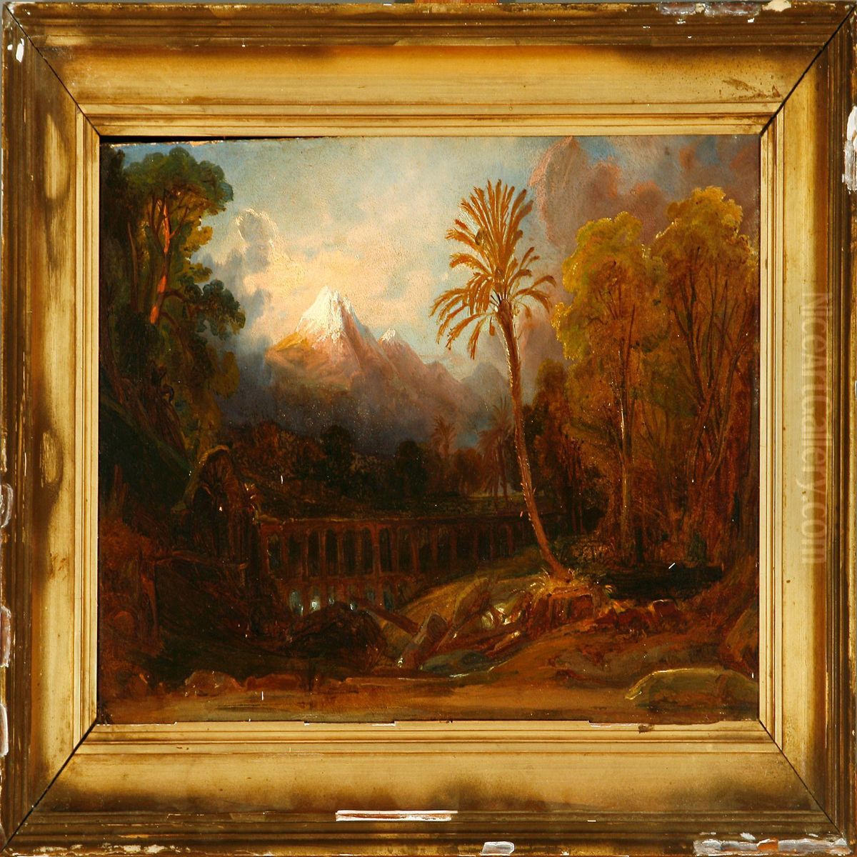 Evening Atmosphere At Theformer Danish Virgin Islands Oil Painting by Fritz Sigfred Georg Melbye