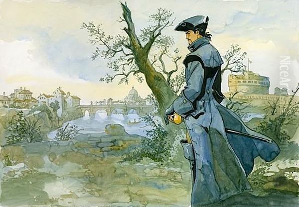 Scorpion Oil Painting by Felice Melis Marini