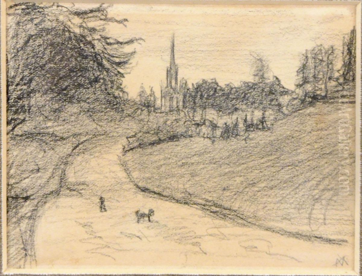 Chemin De Campagne Oil Painting by Xavier Mellery