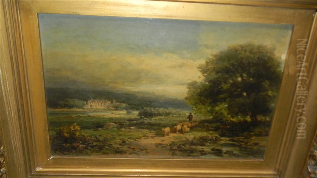 Abbotsford, Along The Tweed, Scotland Oil Painting by Andrew Melrose