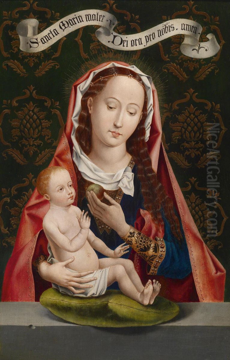 The Madonna Ofthe Apple Oil Painting by (manner of) Memling, Hans