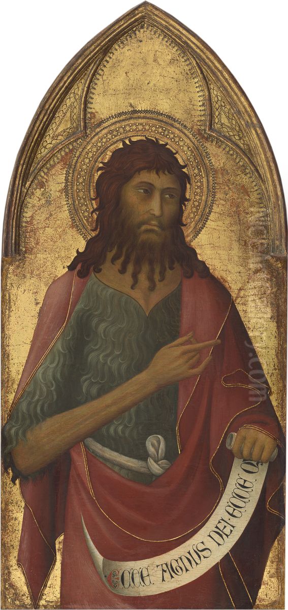 Saint John The Baptist Oil Painting by Lippo Memmi