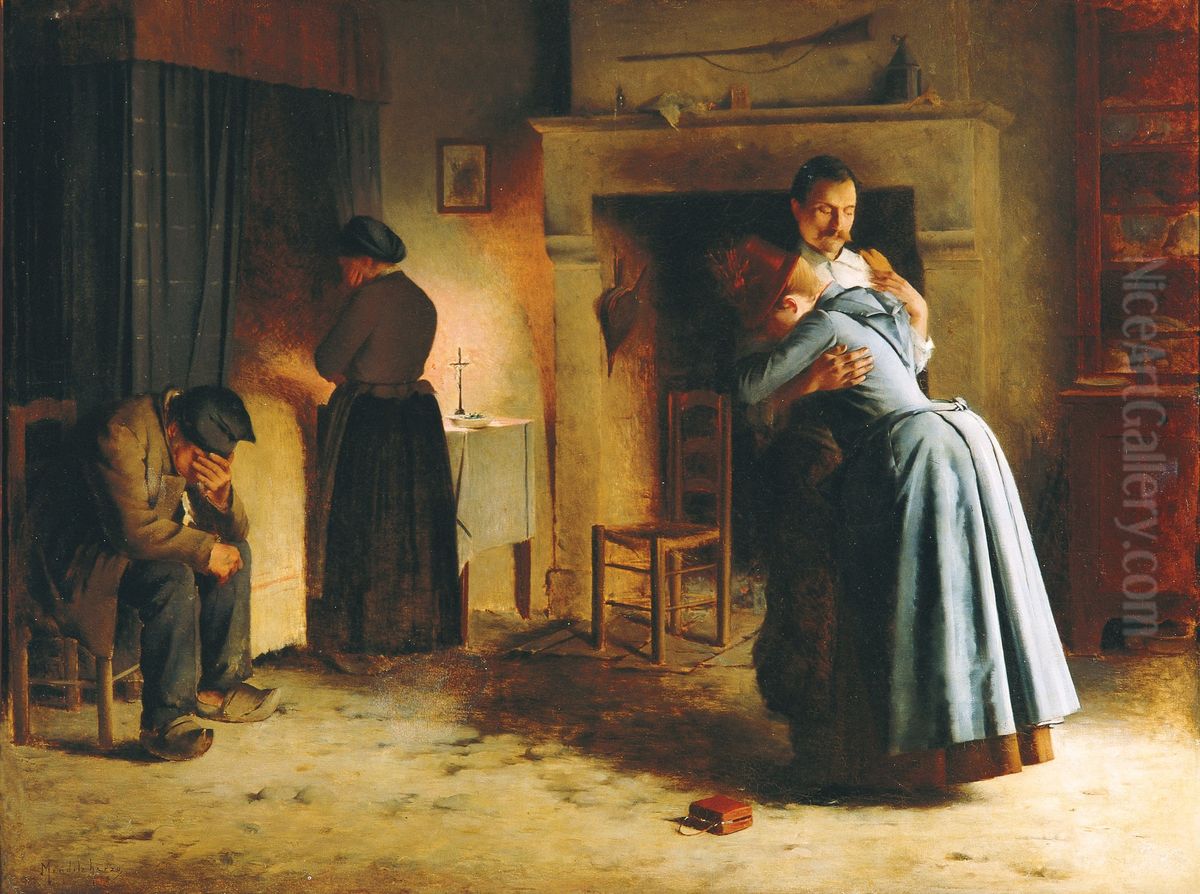 La Vuelta Al Hogar Oil Painting by Graciano Mendilaharzu