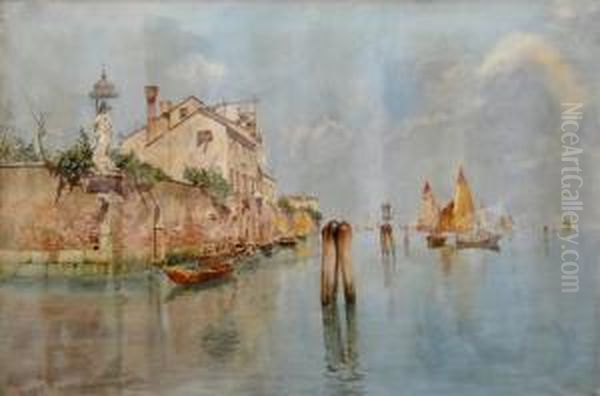 View Of Venice Oil Painting by Carlo Menegazzi