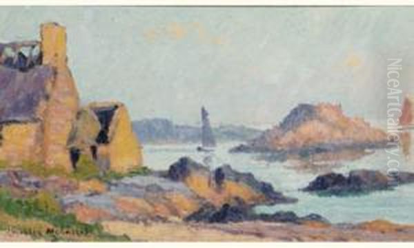 Paysage De Bretagne Oil Painting by Charles Menneret