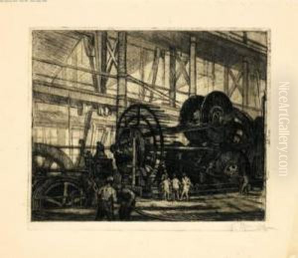 Interno D'industria Oil Painting by Francesco Mennyey