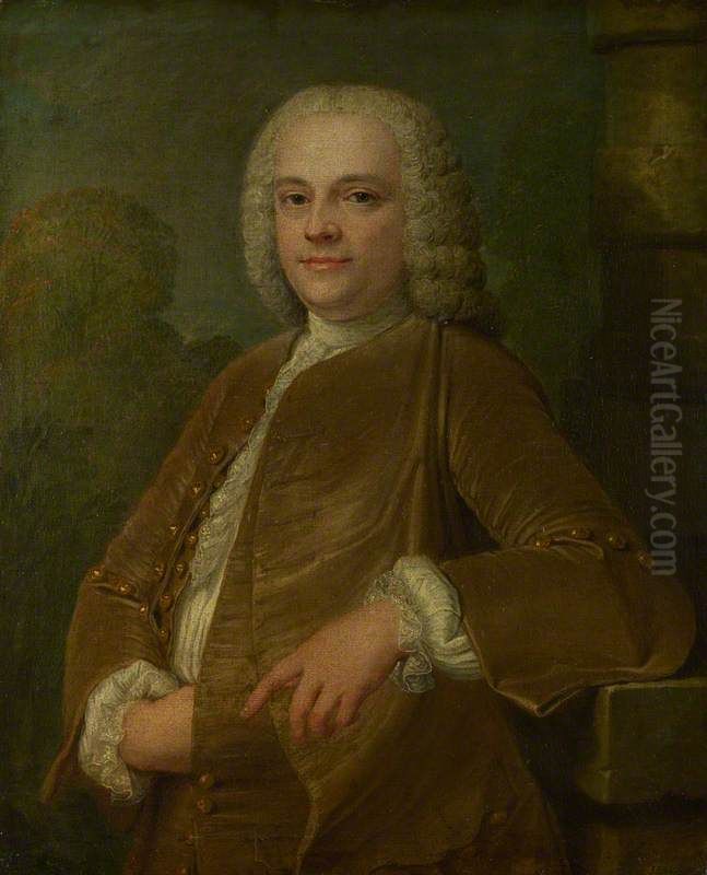 Portrait Of A Man Oil Painting by Philippe Mercier