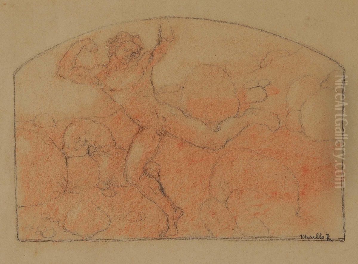 Figura Maschile Oil Painting by Rubaldo Merello