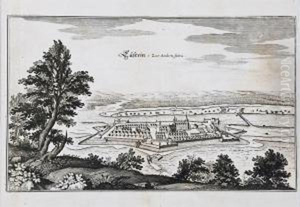 Panorama Kostrzynia Oil Painting by Matthaus the Elder Merian