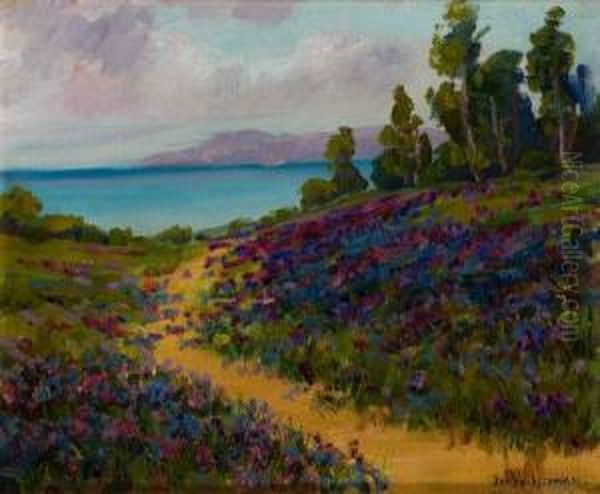 Coastal Landscape Oil Painting by James Arthur Merriam