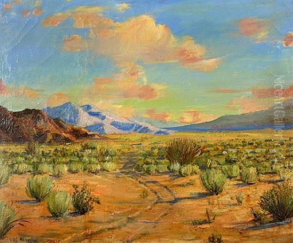 Desert Scene Oil Painting by James Arthur Merriam