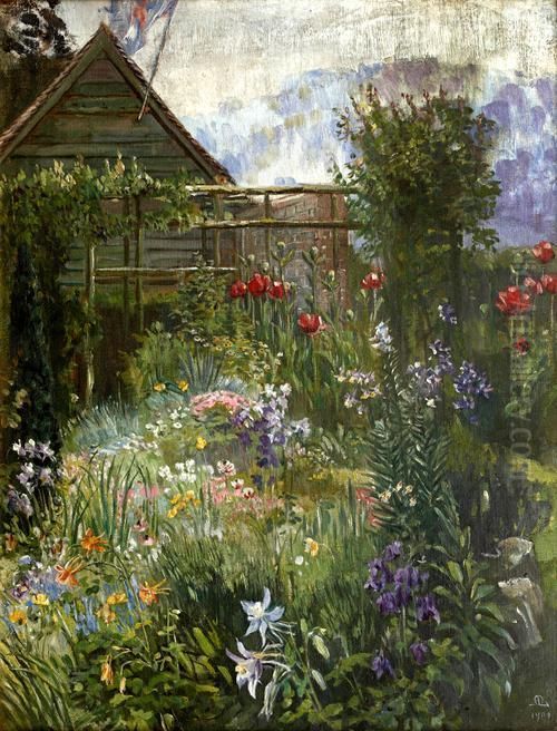 A Garden In Spring Oil Painting by Anna Lea Merritt