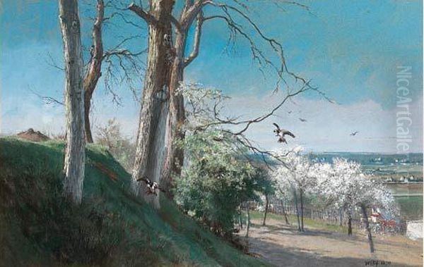 Paysage De Printemps Oil Painting by Alfred-Emile Mery